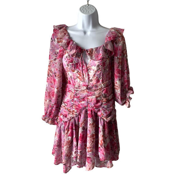 For Love and Lemons Sofia Floral Bustier Mini Dress, size S - Picture 2 of 13